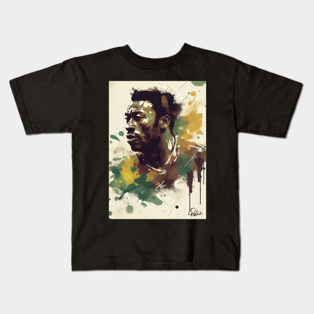 Pele - The Legend Kids T-Shirt by Focused Instability